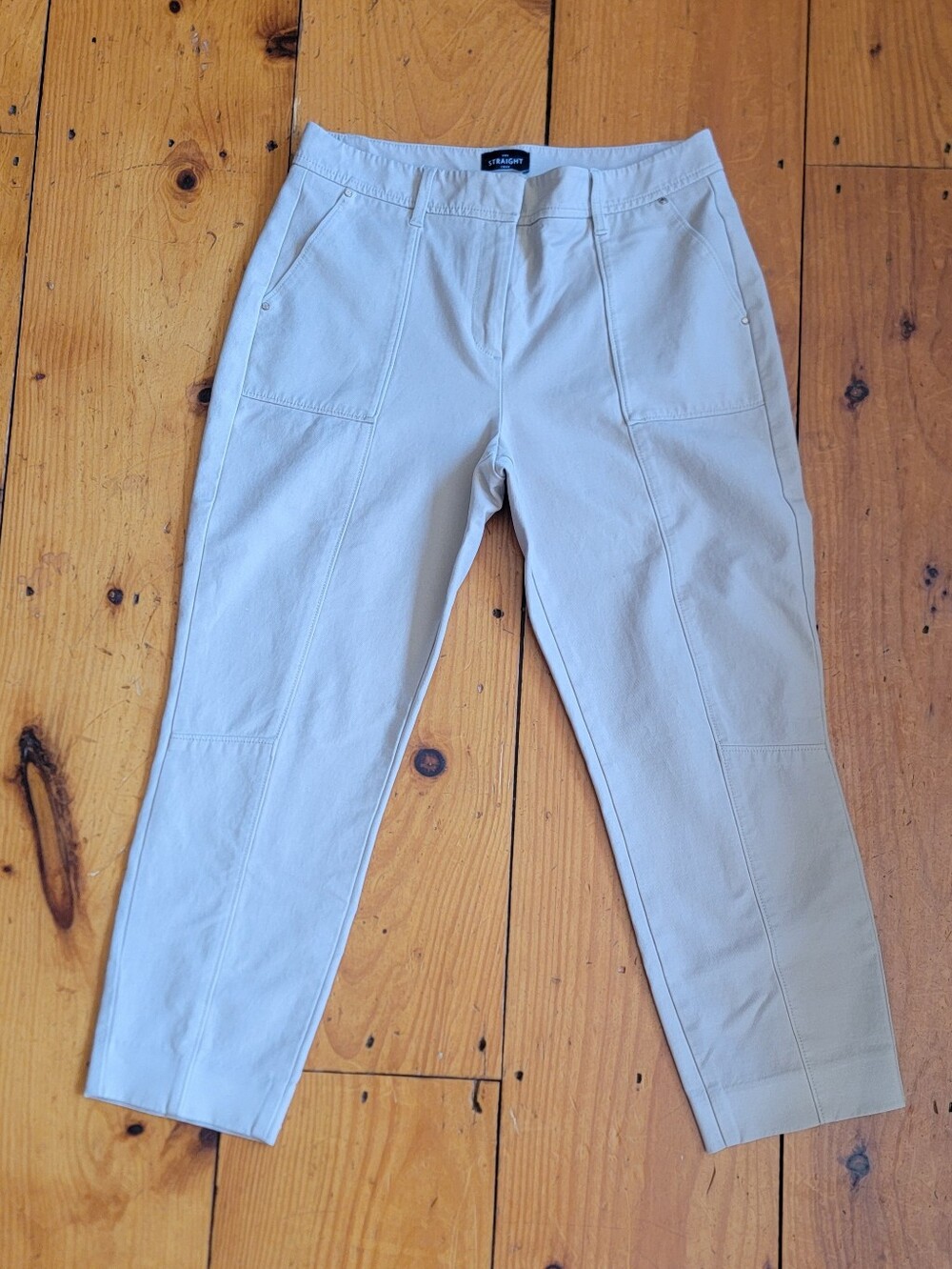 Light Taupe Slim Crop Chino Pants